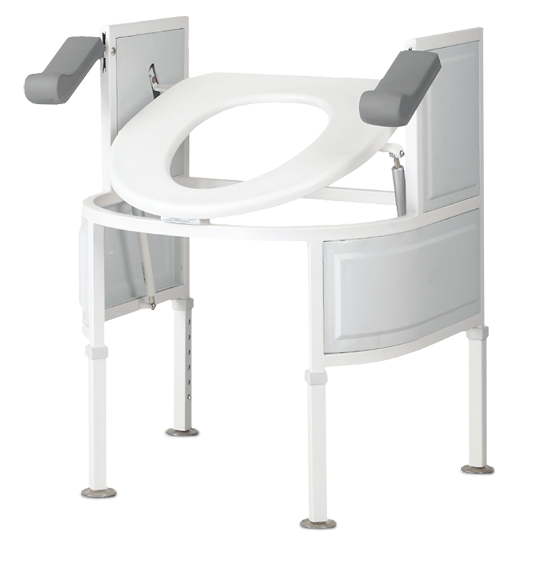 F3 Medical Uplift Assist toilet chair on white background